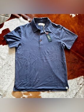 🆕 Grayers Ombre Blue Polo Shirt Men’s Medium Slim Fit NWT